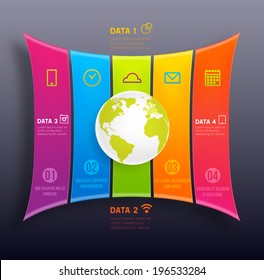 Infographic Abstract Digital Vector Template for Business Design. Can be used for workflow layout, diagrams and web designs. 