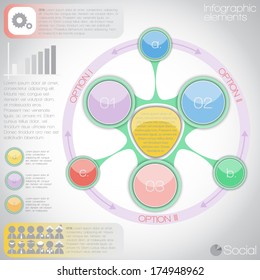 Infographic, abstract, geometric 3d digital illustration, social with set of icons administrator, assistant,, civilian, doctor, driver, engineer, manager, officer, police, receptionist, student