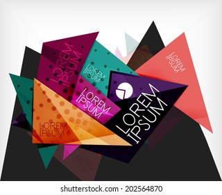 Infographic abstract geometric shape background with options