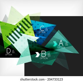 Infographic abstract geometric shape background with options
