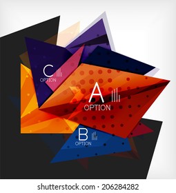Infografik abstrakter geometrischer Hintergrund mit Optionen