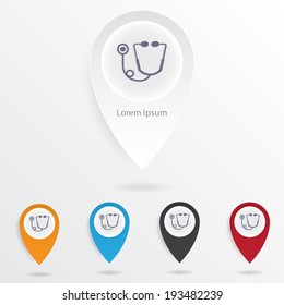Infographic Abstract medical pointer . Vector illustration