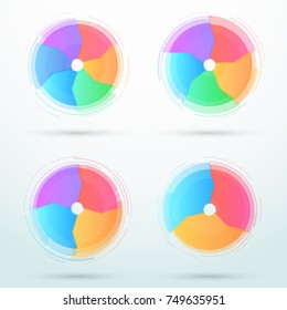 Infographic Abstract Spinning Arrow Cycles A