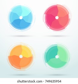 Infographic Abstract Spinning Arrow Cycles B