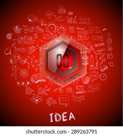 Plantilla de resumen infográfico con 4 botones de vidrio de elección con efecto brillante. Ideal para marketing y material impreso, clasificaciones de productos, clasificación, soluciones empresariales