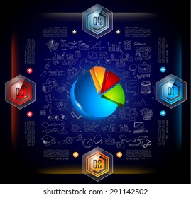 Infographic Abstract template with multiple choices glass buttons with shiny effect. Ideal for marketing and printed material, product classifications, ranking, business solutions