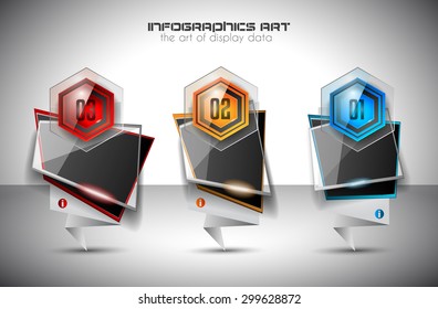 Infographic Abstract template with multiple choices glass buttons with shiny effect. Ideal for marketing and printed material, product classifications, ranking, business solutions