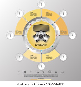 infographic Air pollution concept vector