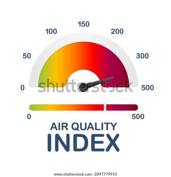Infographic with air quality index on dust\
background for medical design. Air quality index, great design for\
any purposes. Vector\
illustration.