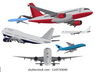 infographic airplane and world map. vector illustration.