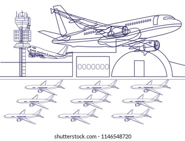 infographic airplane and world map. vector illustration.