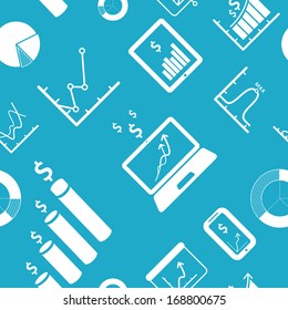 Infographic and analytic  seamless background