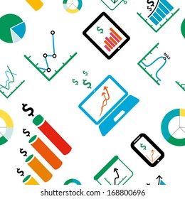 Infographic and analytic  seamless background