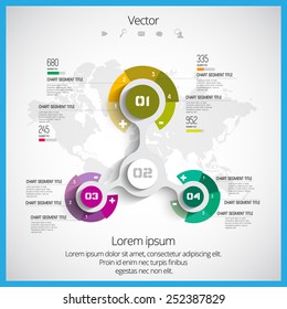  Infographic for annual report. Vector