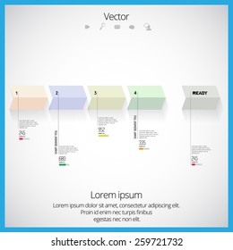 Infografía del informe anual. Vector