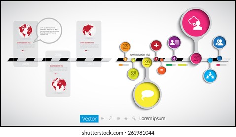 Infographic for annual report. Vector