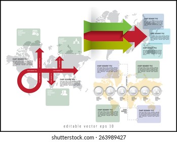 Infografía del informe anual. Vector