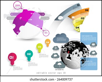 Infographic for annual report. Vector