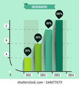 Infographic arrow diagram graph chart