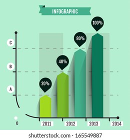Infographic arrow diagram graph chart