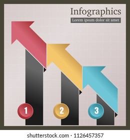 Infographic arrow graph