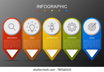 Infographic arrow template for business presentation 