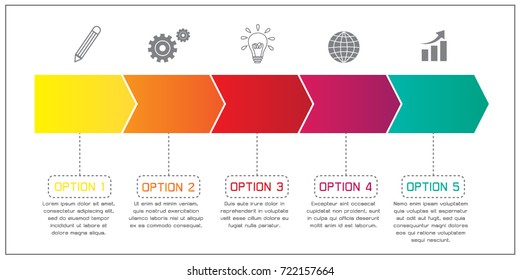 Infographic Arrow Timeline Design Element