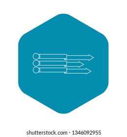 Infographic arrows icon. Outline illustration of infographic arrows vector icon for web design