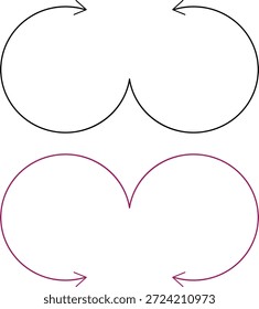infographic arrows pointing in circular motion