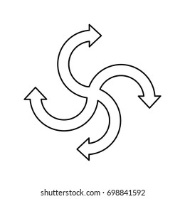 Infographic arrows symbol