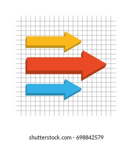 Infographic arrows symbol
