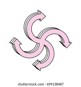 Infographic arrows symbol
