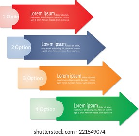 Infographic arrows templates for business design. Vector illustration