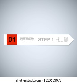 Infographic arrows. Vector template. Can be used for workflow layout, diagram, chart, graph, report.