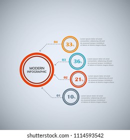 Infographic arrows. Vector template. Can be used for workflow layout, diagram, chart, graph, report.