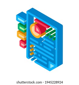 Infografik von Audit-Farbsymbol-Vektorgrafik. isometrische Infografik des Prüfzeichens. farbige einzelne Symbolillustration