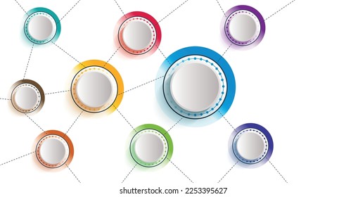 Infographic background with circles and space for logo and text