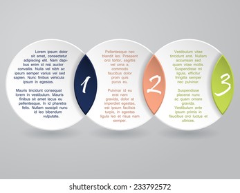 Infographic background design with cool circles and numbers