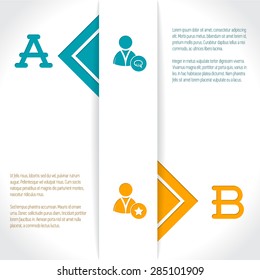 Infographic Background Design With Two Options And Their Description