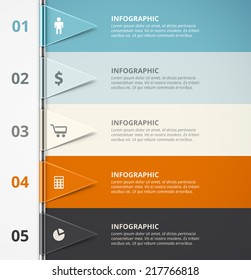 Infographic background, five steps, eps 10