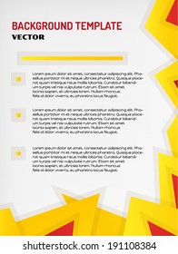 infographic background template with gold and red triangles on gray background