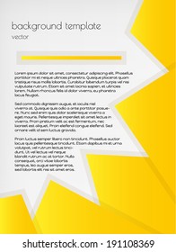 infographic background template with gold triangles on gray background