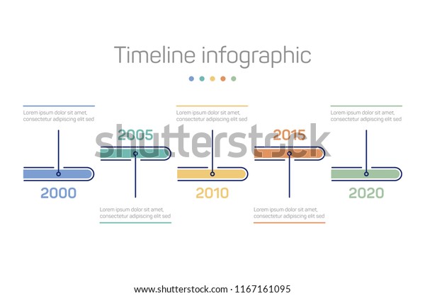 Infographic Background Template Years Timeline Chronology Stock Vector ...