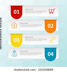 Infographic banner with 4 options.vector illustration