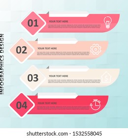 Infographic banner with 4 options.vector illustration