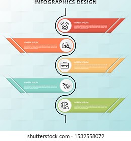Infographic banner with 4 options.vector illustration