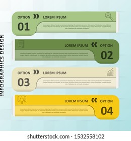 Infographic banner with 4 options.vector illustration