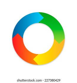 Info-graphic banner in color wheel style