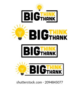 Infographic banner with concepts big think big thank you