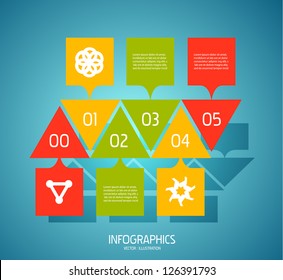 Infographic banner design elements, numbered banners